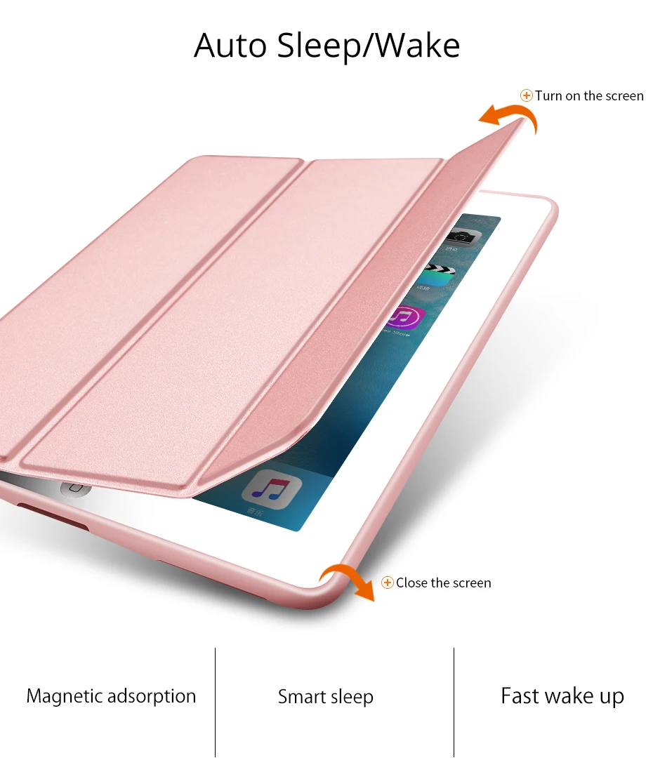 Чехол для iPad 4 3 2 9,7 ультратонкий Магнитный чехол-подставка из искусственной кожи для iPad 3 Силиконовый мягкий чехол из ТПУ для iPad 4 Smart Case