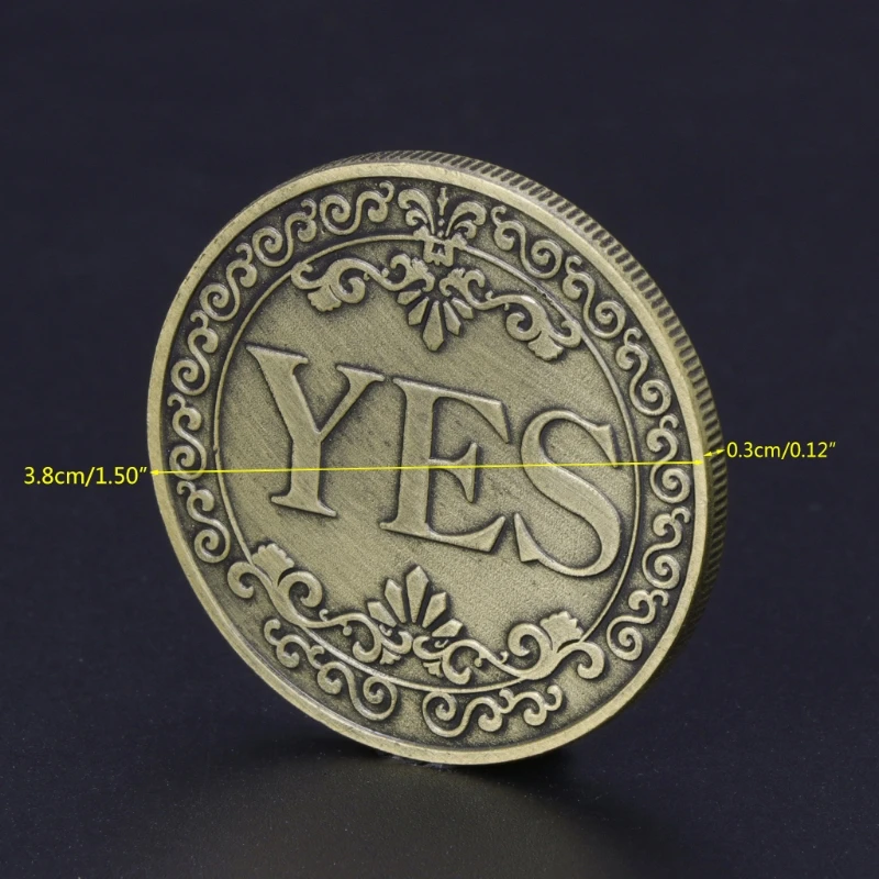 YES or NO Commemorative Coin Floral YES NO Letter Ornaments Collection Arts Gifts Souvenir