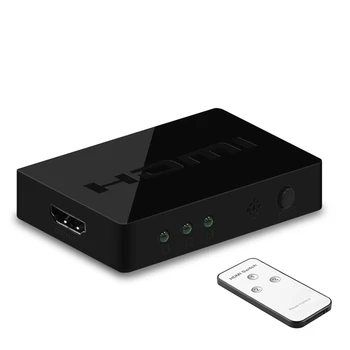 

HDMI Switch 3 in 1 out with Remote or Button Control, HDMI 1.4 Support HD 1080P 3D