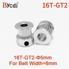 16 teeth GT2 Timing Pulley Bore 5mm for Rubber 2GT Open Timing belt width 6mm small backlash (16Teeth) 16T 3D Printers Parts 5pc 16 teeth GT2 Timing Pulley Bore 5mm for Rubber 2GT Open Timing belt width 6mm small backlash (16Teeth) 16T 3D Printers Parts 5pc