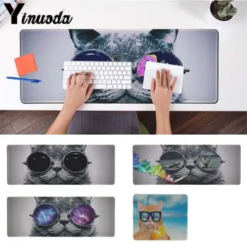 

Yinuoda Hot Cat animal cat with glasses Laptop Gaming Mice Mousepad Size for 180*220 200*250 250*290 300*900 and 400*900*2mm