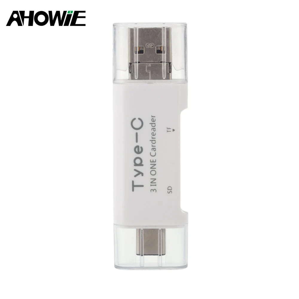 Ahowie 2 в 1 USB OTG SD кардридер type-c для huawei samsung Xiaomi 3 Macbook и ПК ноутбук