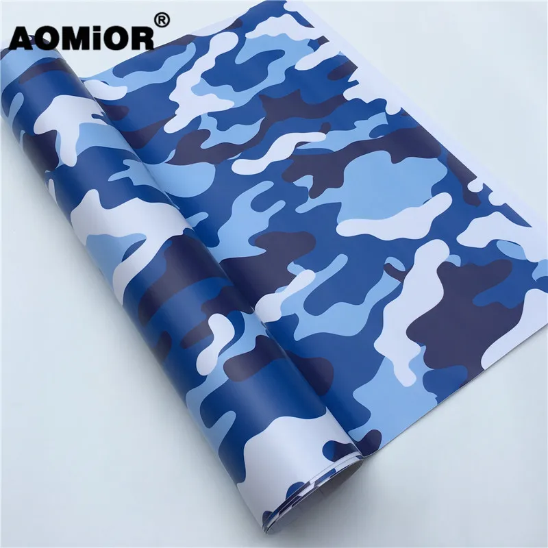 Blue Camo Vinyl Wrap Film (11)
