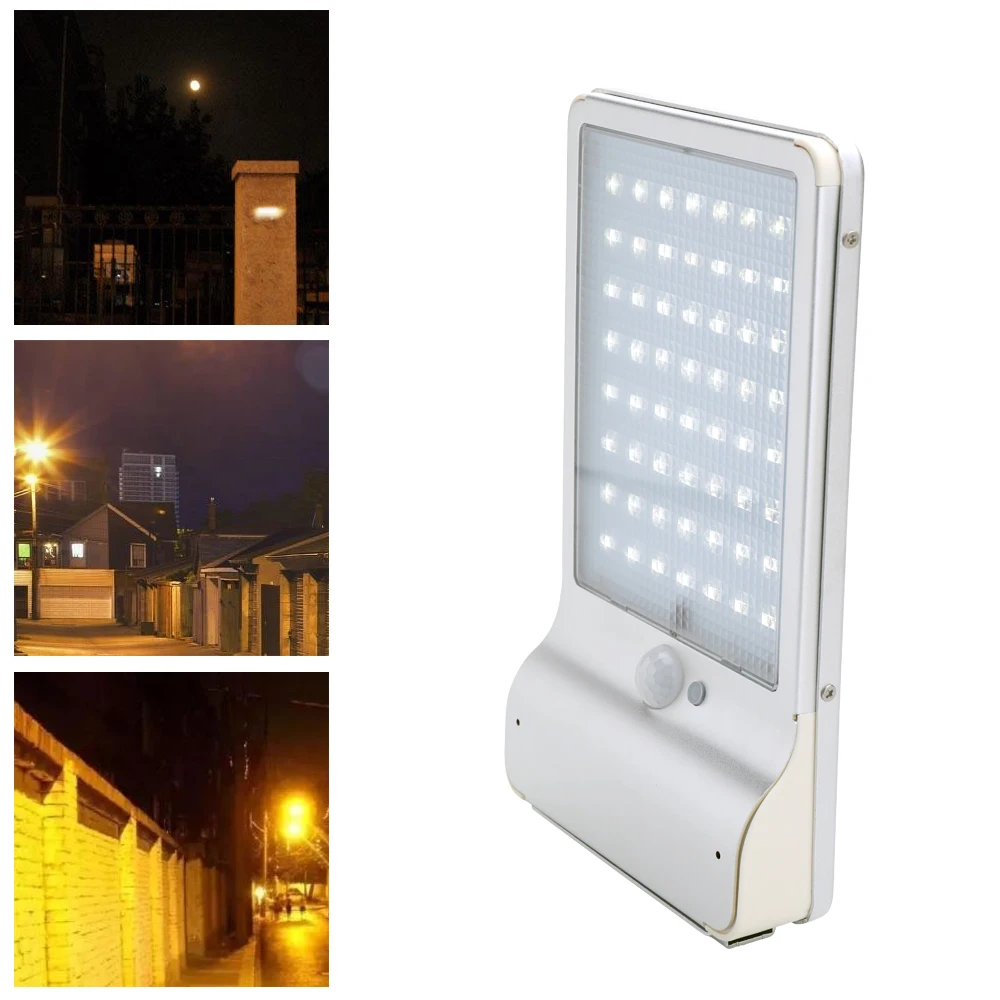 

IP65 Waterproof 56LED Solar Light Lithium Iron Phosphate Battery Outdoor Aluminum Alloy Remote Control Garden Sense Wall Lamp