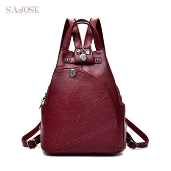 

Fashion Leisure For Women Backpacks For Women Artificial Leather Backpacks Female School Bags Girls-Teenagers Back Pack SAJOSE