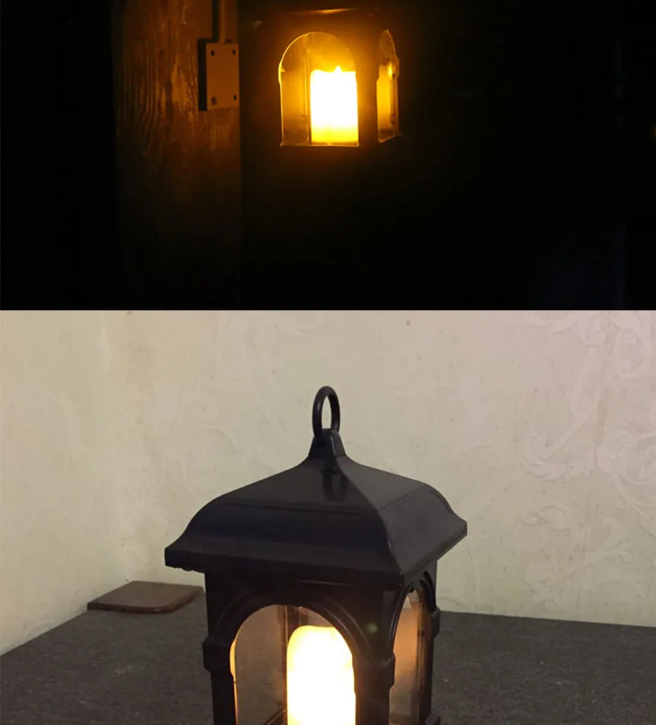 Retro Vela Solar Lanterna de Jardim ao ar Livre Caminho Pendurado Decoração do Jardim Luz Solar Gramado Luz Solar Luzes Led à Prova d' Água 8 Cheap Lâmpadas solares