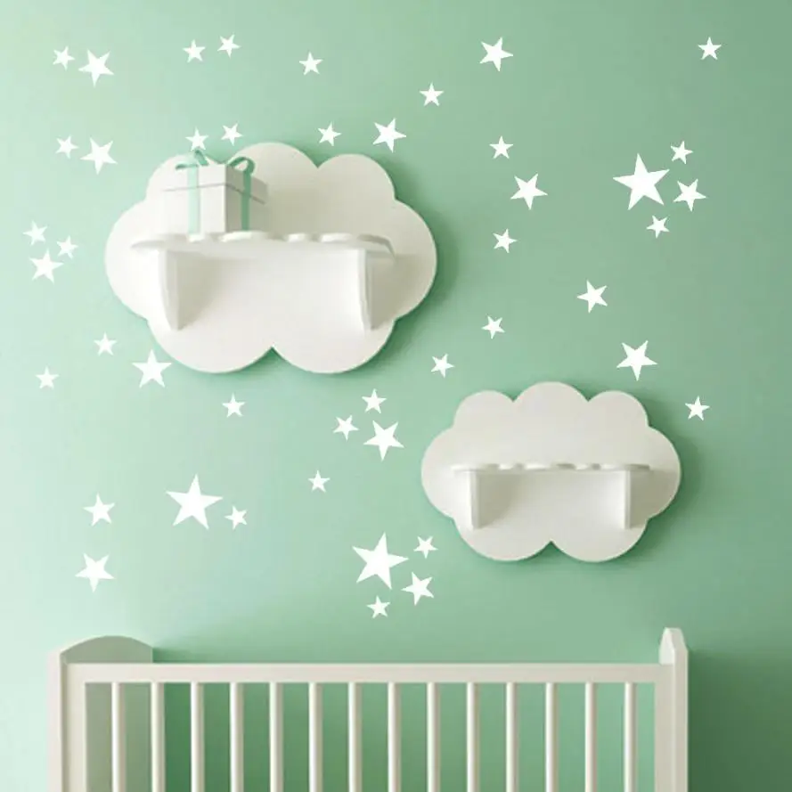 

51Pcs Star Removable Art Vinyl Mural wall stickers for home baby children's room boy home decor living room pegatinas de pared