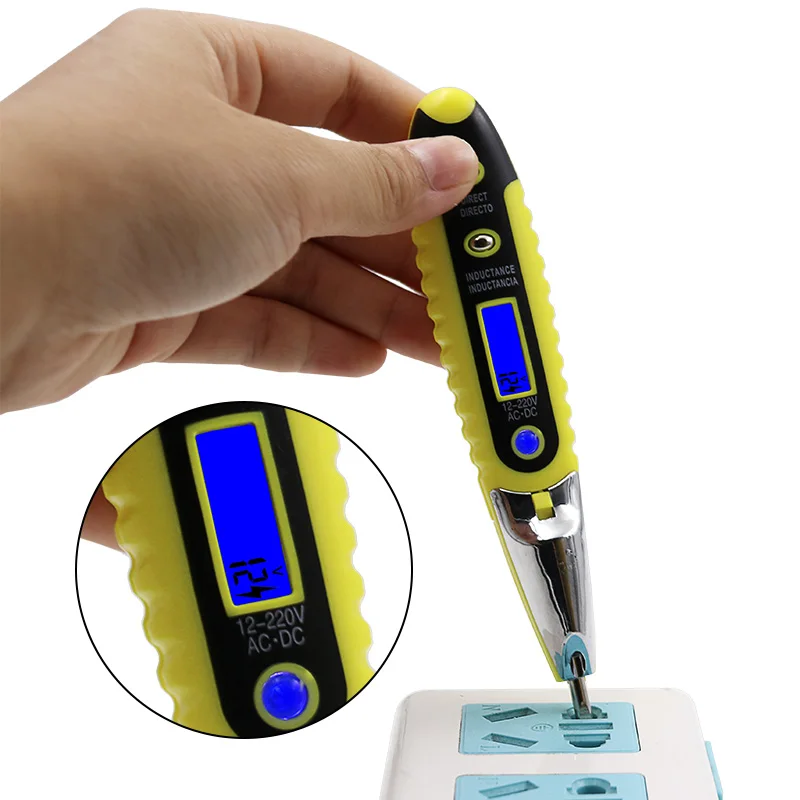 

Multi-Function Digital Induction Test Pencil Screwdriver Electrical Tester With LED Light Power Tools AC DC