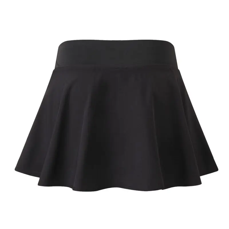 Женская спортивная короткая юбка для игры в бадминтон, для настольного тенниса, высокая талия, для тренировок в гольф, безопасные черные юбки, одежда