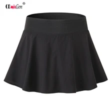 Для женщин спортивные теннис Спортивная юбка сарафаны быстро сухой Йога шорты Компрессионные два слоя Йога юбка