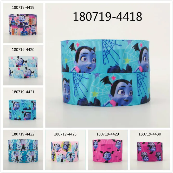 

10yards - Different sizes -Vampire girl printed Grosgrain ribbon -Cartoon ribbon