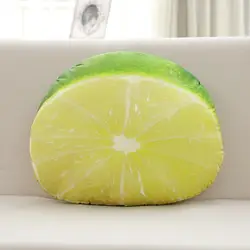 Kawaii Подушка 3D фрукты lemon плюшевые подушки подарок подруге подарок на день рождения высокого качества хлопка обивка 50 см 2 цвета выбрать