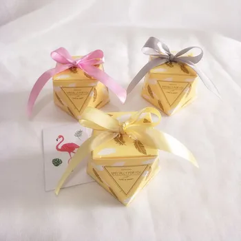 

12 pieces New hand-painted diamond candy box personalized creative wedding candy box packaging box