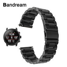 22 мм Нержавеющая сталь ремешок Quick Release для Xiaomi huami Amazfit straptos 2/2 s Смарт Смотреть полоса металла наручные ремень черный