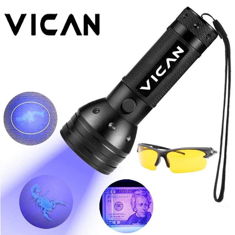 

Flash Sales 395nm 51 LED UV Detector Purple Flashlight Light Scorpion torch