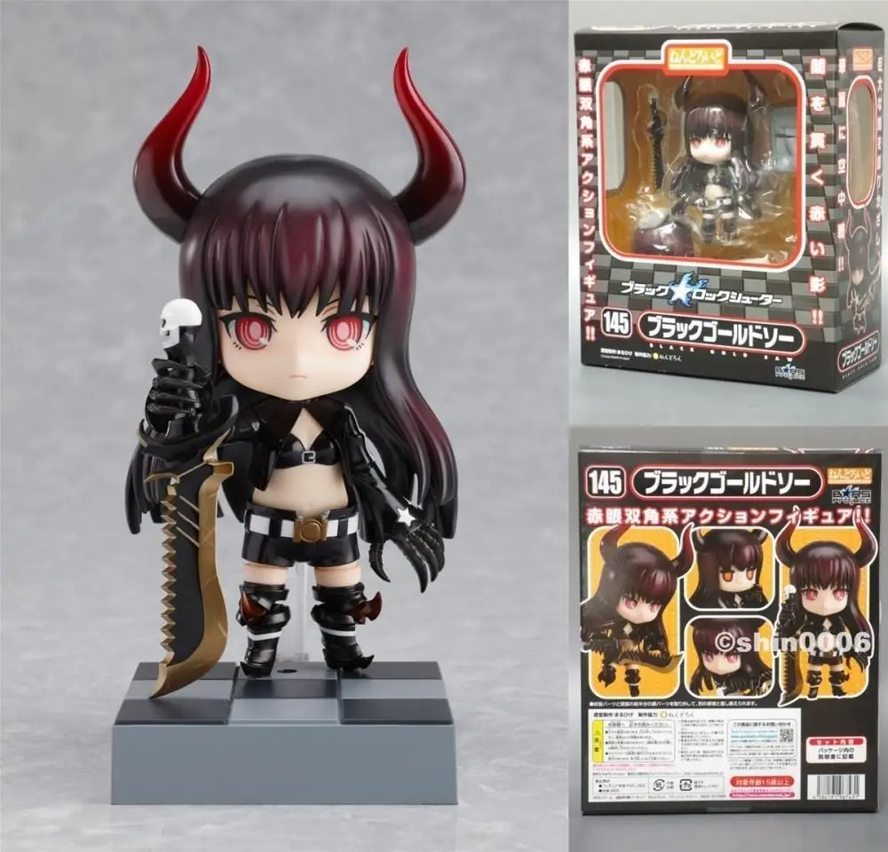 Nendoroid 145 Black Rock Shooter Black Gold Saw Figure Good Smile Company Aliexpress