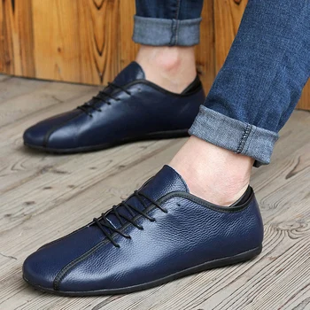 

Fashion Men Casual shoes outdoor Breathable summer Lace-Up Flats Male Loafers Driving shoes Outdoor Men Sneakers shoes L5