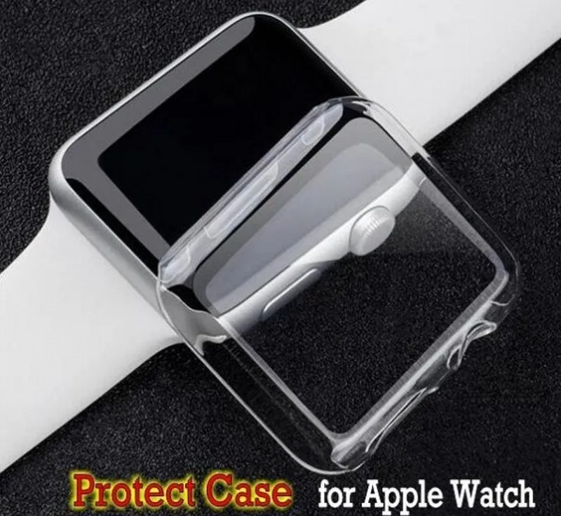 

Transparent Watch Screen Protect Case frame PC Cover For Apple Watch series 5 4 3 2 for iWatch 38/42/40/44mm Watch Accessories