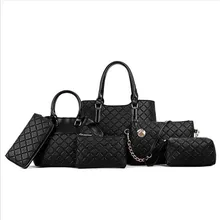 Handbag Set 6 Pcs Tote Bag Top Handle Shoulder Bag Purse for Women Buy one Get