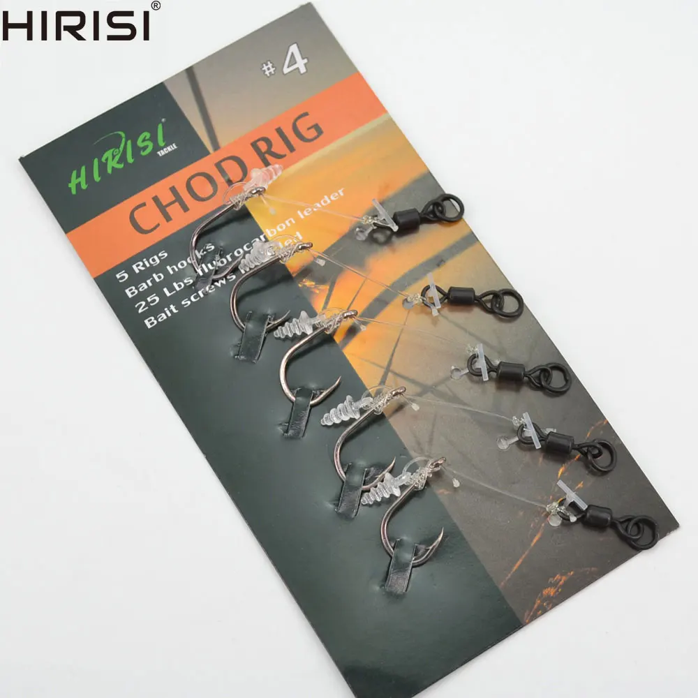 10pcs Ready Made Carp Fishing Equipment Chod Rigs Hook Links Size 2468 for Carp Accessories in