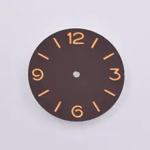 38,9 мм сэндвич чистый стерильный кофе часы циферблат fit ETA 6497 6498 движение часы