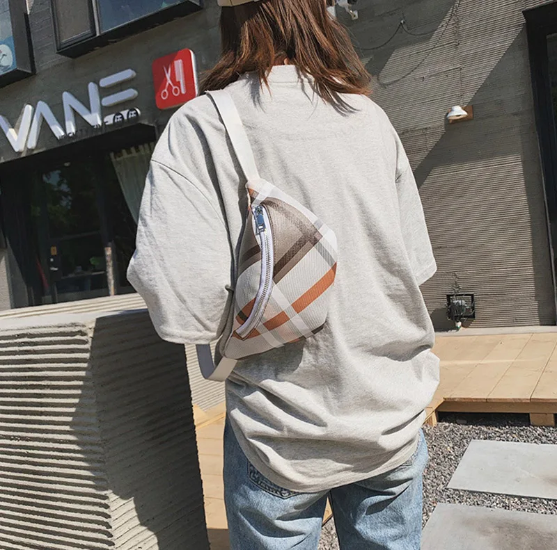 Женская поясная сумка с модной строчкой контрастная поясная сумка из искусственной кожи Водонепроницаемая нагрудная сумка через плечо с карманами маленький карман
