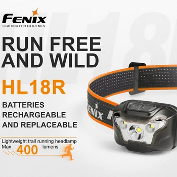 

Fenix HL18R headlamp HL18RW chargeable and replaceable headlight and max 400lm run free