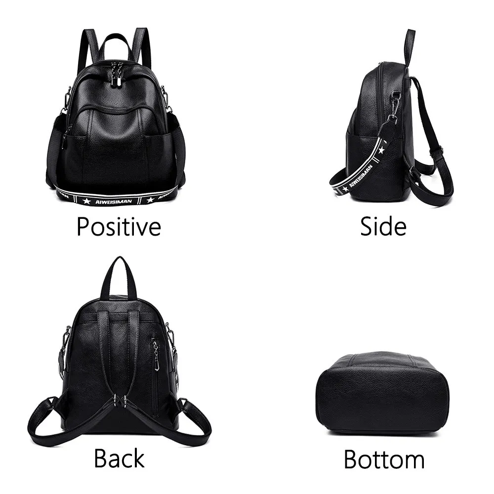 Simple Backpack Female Waterproof Backpacks for Women Large Capacity School Bags for Girls Brand leather Travel Bag Sac a Dos