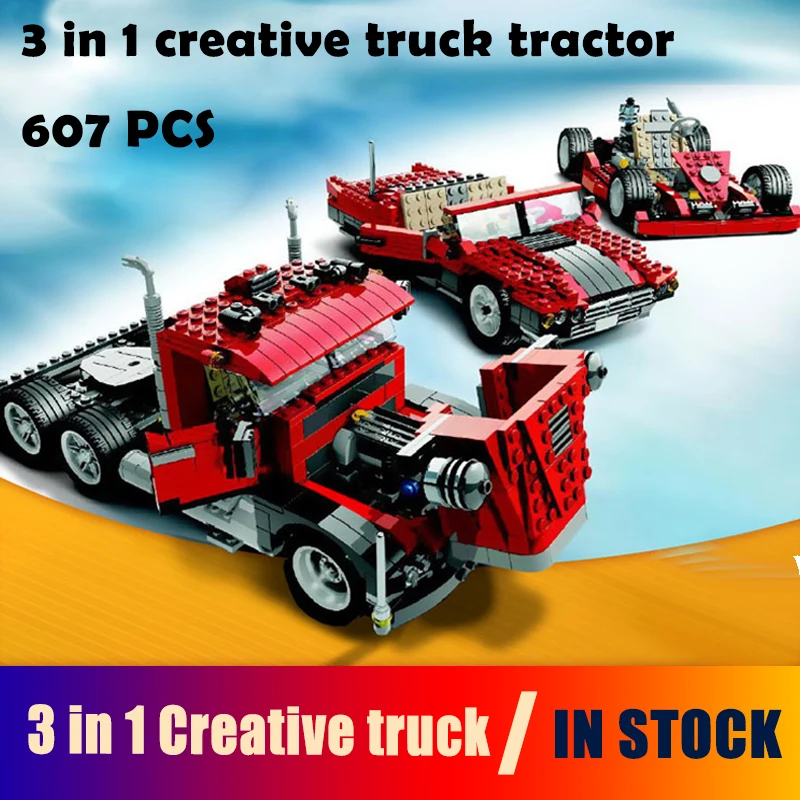 

24023 607 Pcs Model Building Blocks toys creative truck tractor compatible with lego Technic Series 4955 DIY toys & hobbies