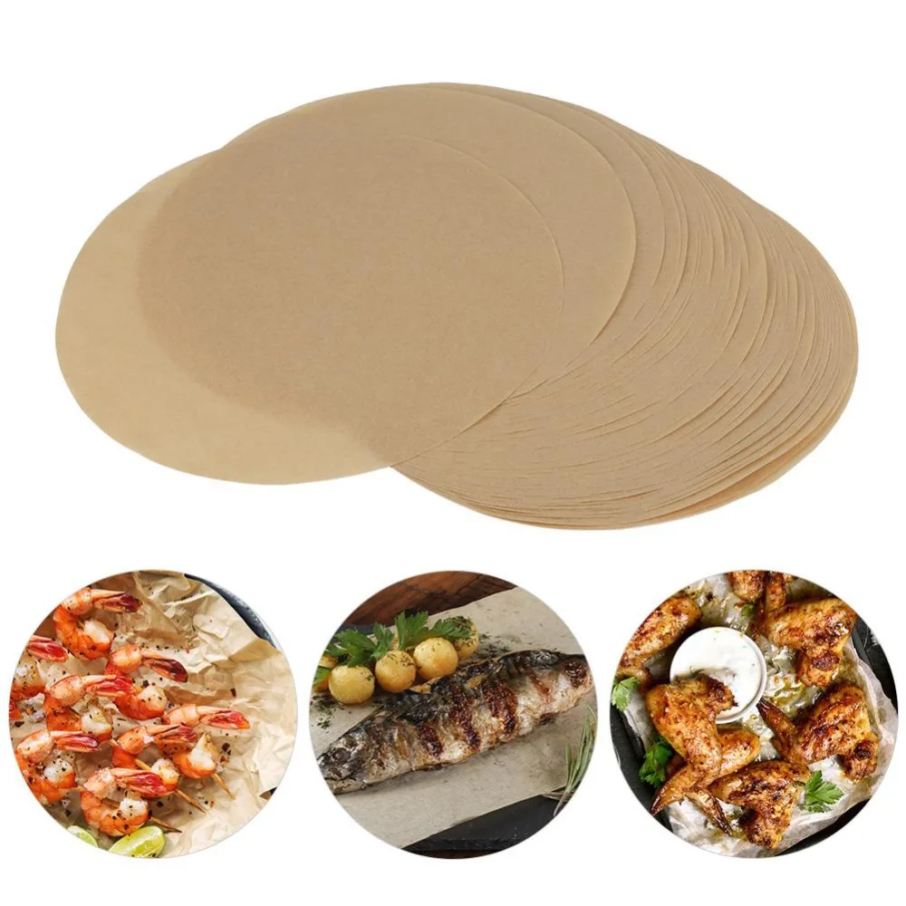 

100/200/500Pcs Round Non-Stick Oven Pastry Paper Baking Tool Roast Oven Baking Mats Bbq Barbecue Oven Microwave Grill Baking Mat