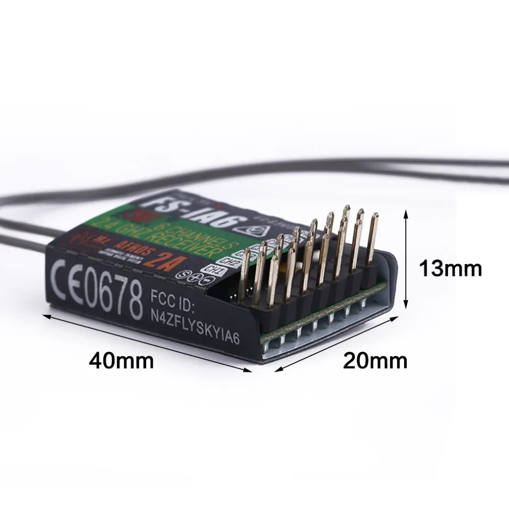 Receptor de Controle Flysky Canal Remoto Compatível i6 i4 I10 Gt2e Gt2f Gt2g Transmissor Fs-ia6 Fs-ia6b 6ch 6 9 i10 GT2E GT2F GT2G Transmissor