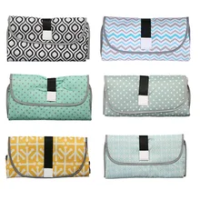 Портативный чистой ручной пеленальный коврик 3-в-1 пеленки сцепления Водонепроницаемый для детских подгузников, матрасик для пеленания, крышка для смены в путешествии stationbaby уход