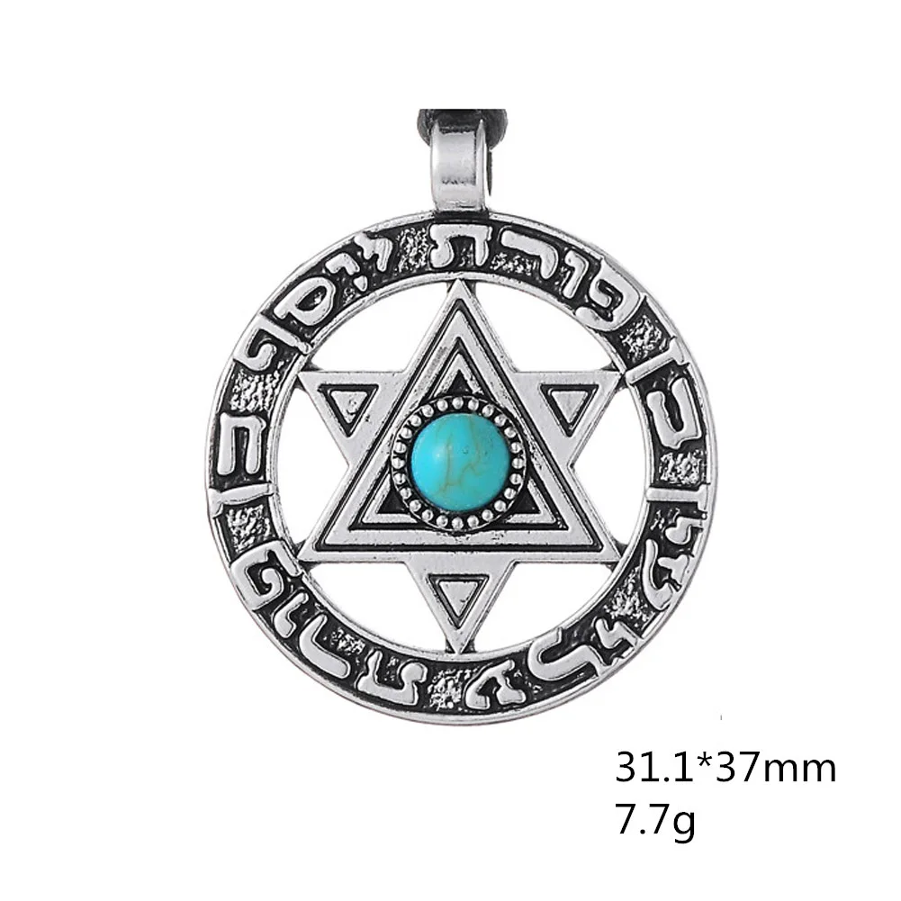 Teamer Vintage Wicca Charms for Jewelry Making Tetragrammaton Pentagram Pentacle Pendant Solomon Talisman Amulet Men Accessories