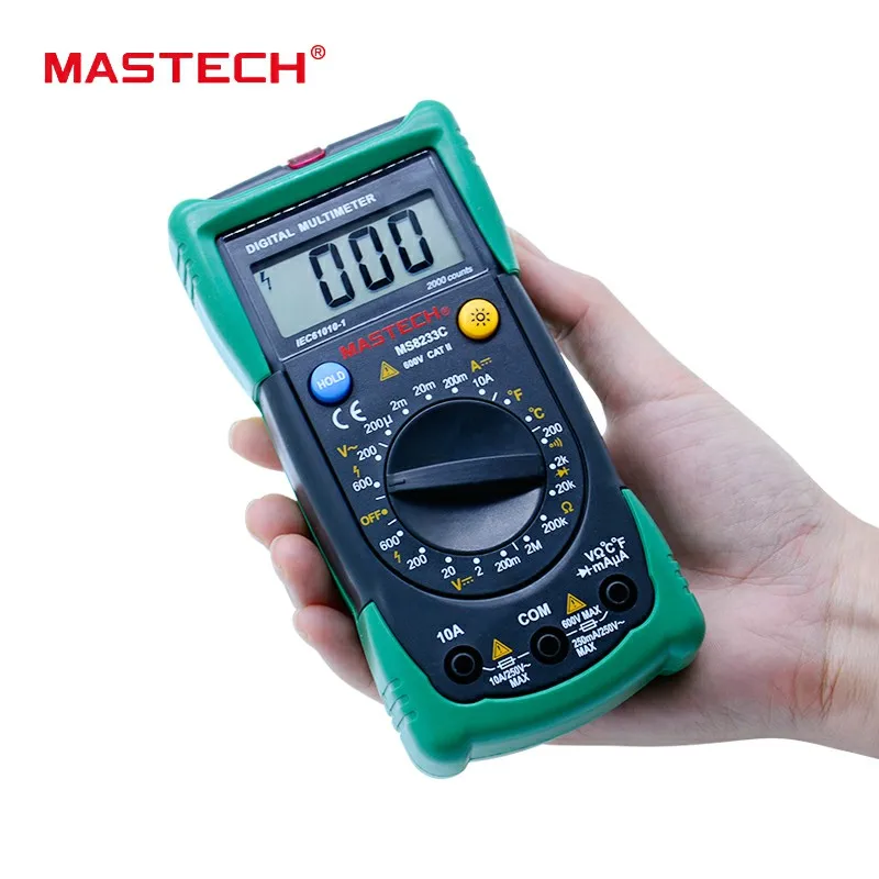 Цифровой Бесконтактный Мультиметр MASTECH MS8233C измеритель переменного/постоянного