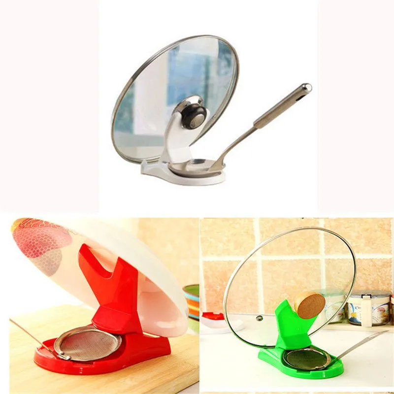 New Useful Spoon Pot Lid Shelf Cooking Storage Home ...