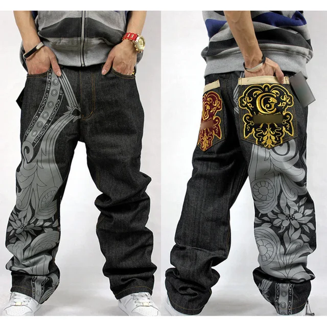 Aliexpress.com : Buy 2017 Summer Hip hop Rap Baggy Jeans For Mens ...