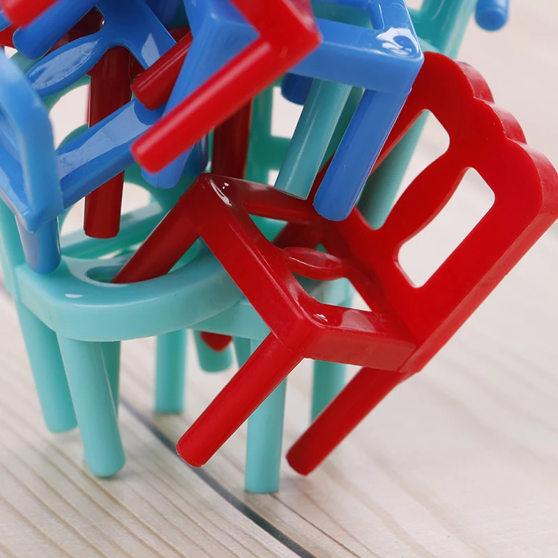 18 шт./компл. детский стол головоломки балансировки Обучение игрушки баланс стулья образования детей баланс укладки стулья игрушки