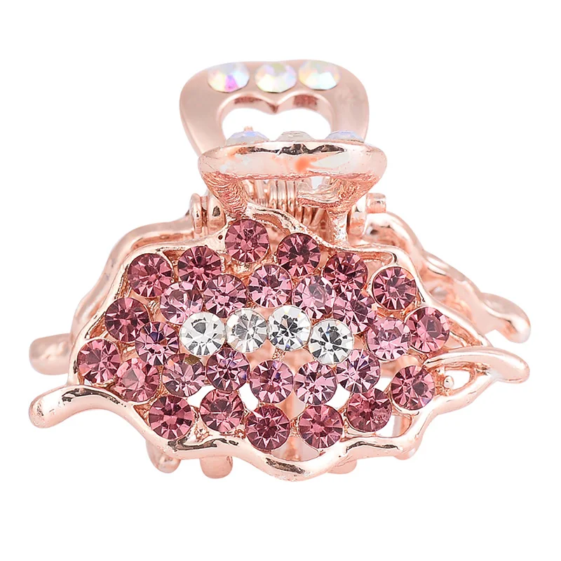 

EASYA Minimalist Fashion Hair Accessories Ornaments Sexy Crystal Lips Hair Claws Popular Leaves Crab Hair Clips For Women Girls