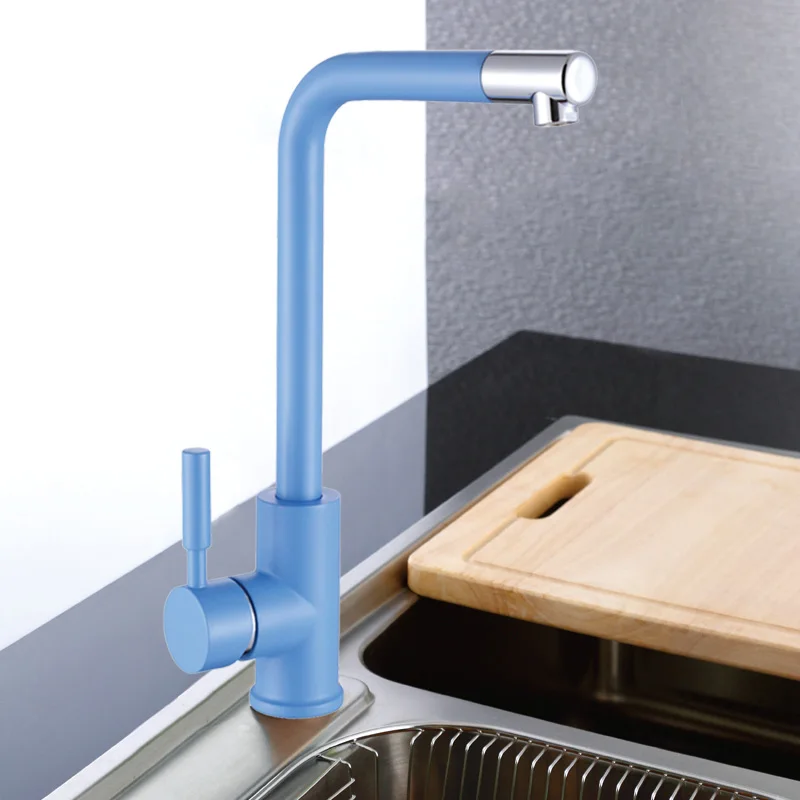main blue kitchen faucet
