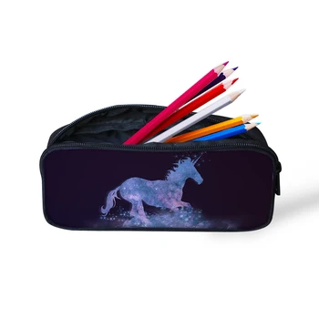 

Newest Pencil Bag For student Boys Girls Unicorn Pattern Causal High Quality Zipper Large Capacity Canvas Pen Box Cosmetic bag