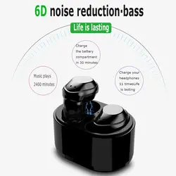 X6 Бизнес Bluetooth наушники Беспроводной 3D Hi-Fi стерео наушники гарнитуры и Мощность банк С микрофоном звонки Hands