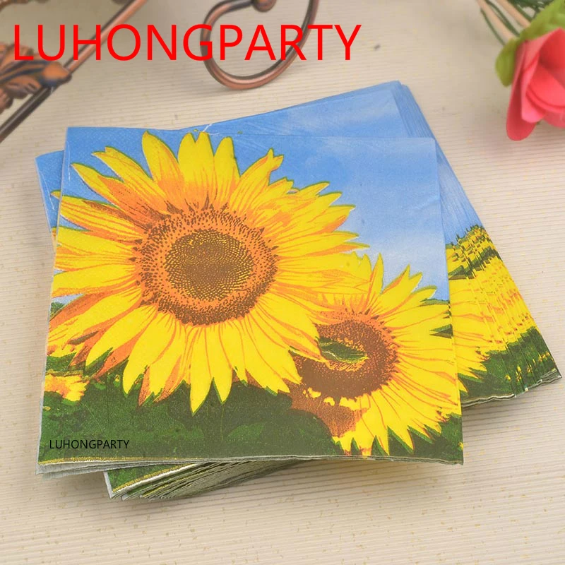 Téléchargement gratuit Images 40 Pcs Tournesol Printemps Soleil Serviette En Papier De Mariage le plus cool par