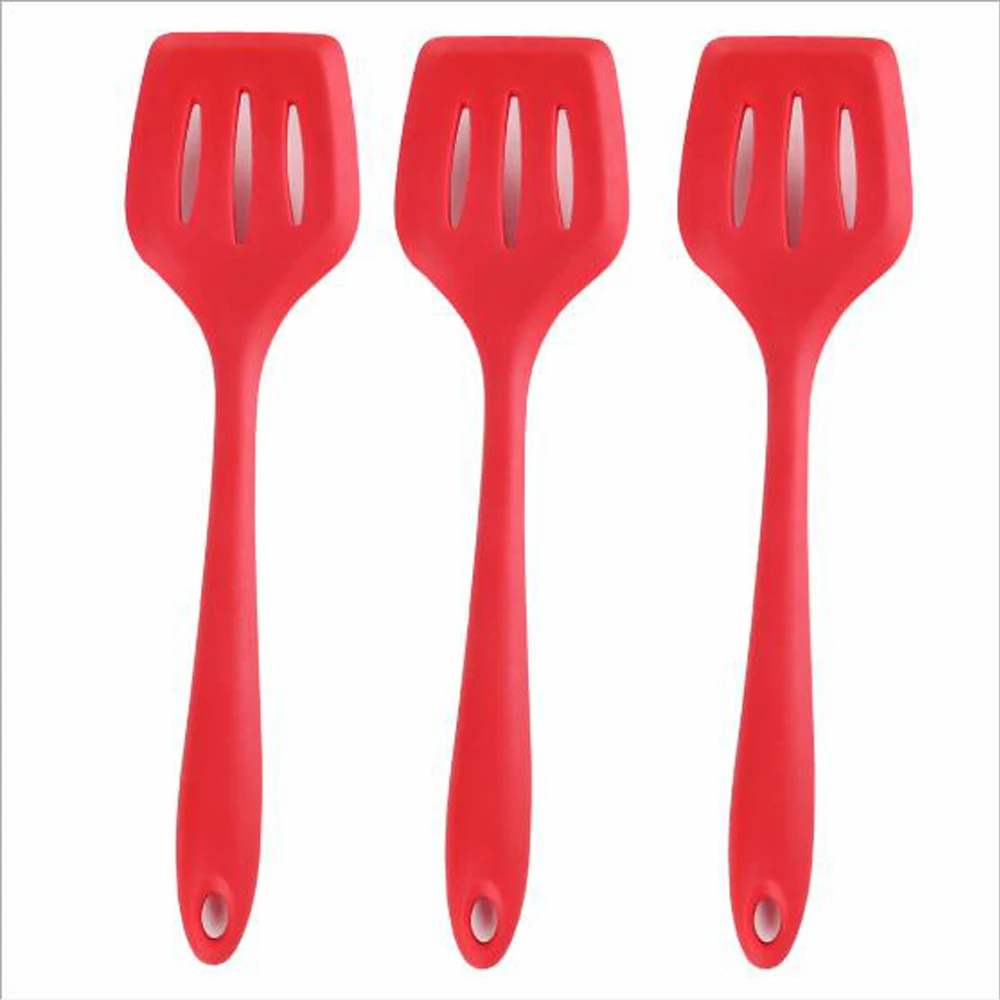 

5PCS Nonstick Cooking Turners Silicone Spatulas Slotted Heat-Resistant Slotted Spoon Scoop Turner Silicone Cooking Utensils