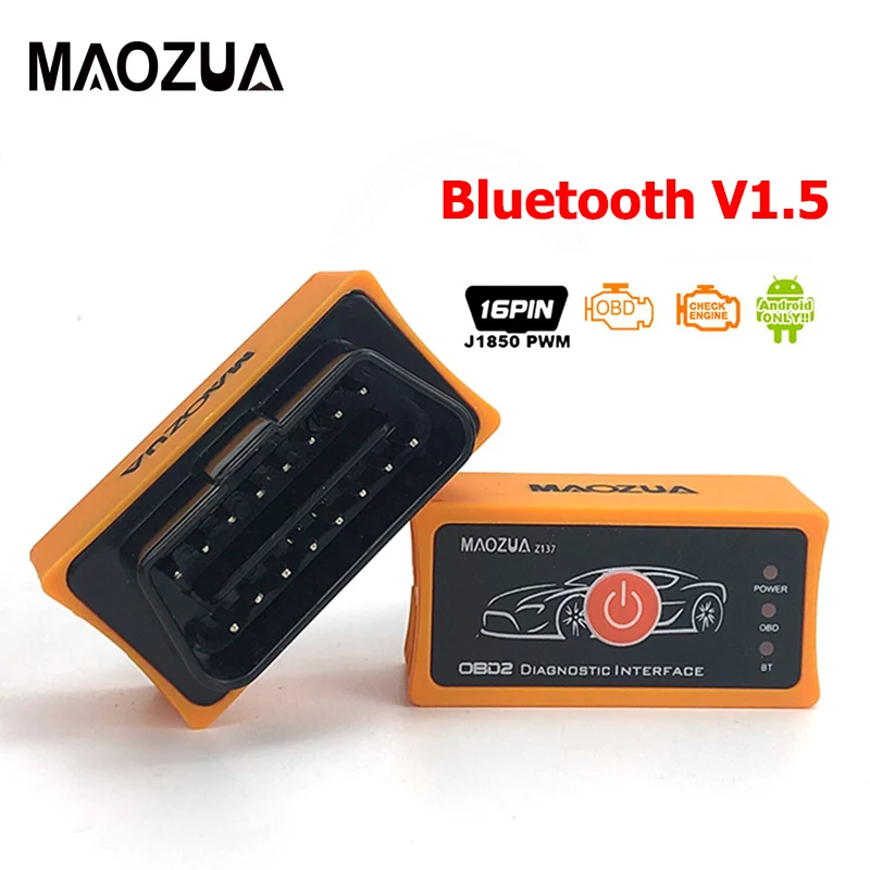 Супер Мини elm327 V1.5 Z137 Bluetooth elm327 OBD2 автомобильный диагностический инструмент OBD2 сканер адаптер считыватель кодов Авто диагностический инструмент