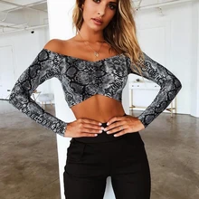 Женский топ для йоги летний спортивный укороченный топ Змеиный узор сексуальный топ Deportivo Mujer уличная тонкая танцевальная короткая рубашка