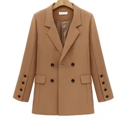 Office Lady Blazer Female Long Sleeve Turn-down Collar Women's Suit 2019 New Elegant Jackets Solid Color Coats Office Lady Blazer Female Long Sleeve Turn-down Collar Women's Suit 2019 New Elegant Jackets Solid Color Coats