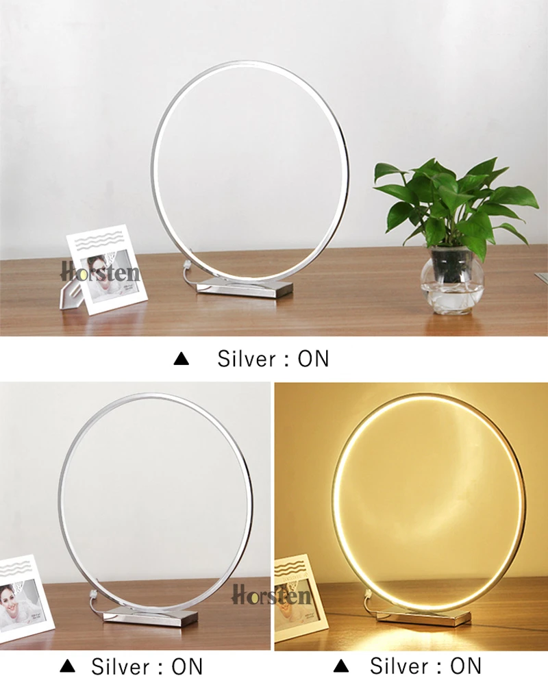 Horsten Nordic Creative Art Decortaion Dimmable LED Table Lamp Minimalism Modern Round Desk Table Light Bedside Lamp Gift (11)