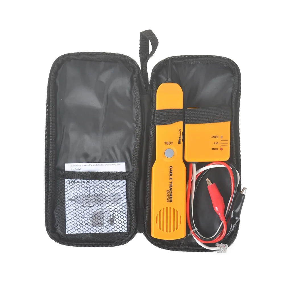 1 Set Portable RJ11 Network Phone Telephone Cable Tester Toner Wire Tracker Tracer Diagnose Finder Detector Networking Tools