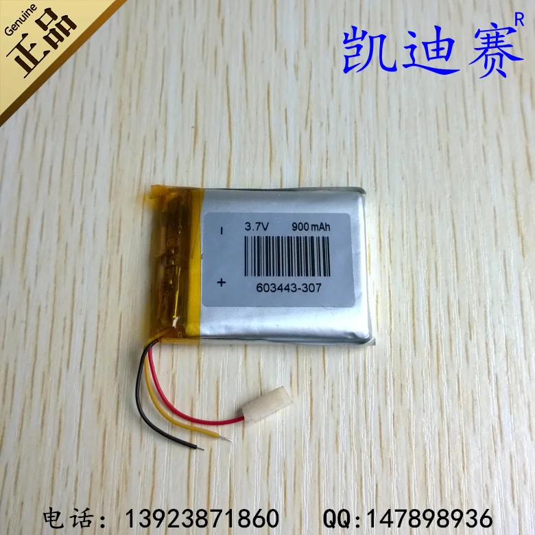

3.7v li po li-ion batteries lithium polymer battery 3 7 v lipo li ion rechargeable lithium-ion for tablet dvr 603443 900mAhMP3/4