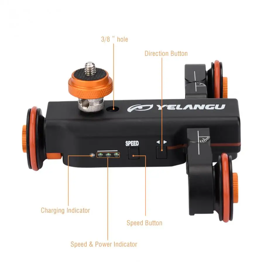 Câmera de Vídeo Elétrica do Motor Car para Nikon Yelangu L4x Mini Pista Dolly Motorizada Deslizante Dolly Truck Canon Dslr Camera Camcorder - Image 4